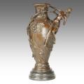 Ваза резная статуя цветок Леди украшения бронзовая скульптура ТПЭ-668 / 669